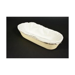 Kenyér kelesztő szakajtó széles 34x15x8 cm ÉS hozzá szakajtó ruha 32x14 cm