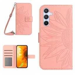 ART SUNFLOWER Pénztárca tok húzózsinórral Samsung Galaxy A36 rózsaszín