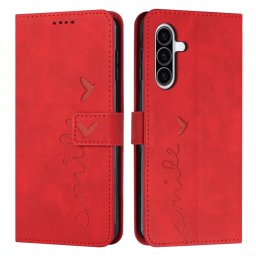 ART SMILE Pénztárca tok pánttal Samsung Galaxy A36 piros