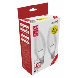 Avide LED Candle Twin Pack 6W E14 WW 3000K (K)