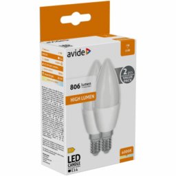 Avide LED Candle Twin Pack 7W E14 NW 4000K (K)