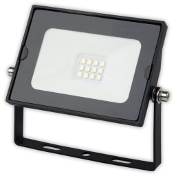 Avide LED Reflektor Slim SMD 10W, 4000K, Gyorscsatlakozós, 800 lumen, Fekete, IP65 (K)