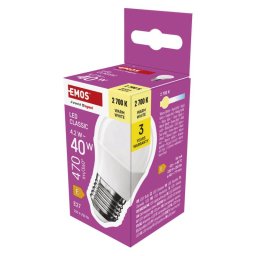 EMOS LED CLS MINI GLOBE 4,2W(40W) 470lm 470lm E27 WW