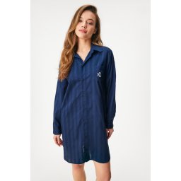 Ralph Lauren Core Navy rövid pamut hálóing sötétkék L