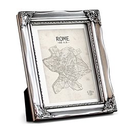 Casa Chic Regent, képkeret, téglalap alakú, 17 x 12 cm-es fotók, paszpartu, üveg, rokokó (ROCOCO-5x7-SLV)