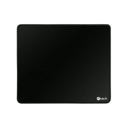 Egérpad C-TECH MP-01, fekete, 320x270x4mm, varrott szegélyekkel