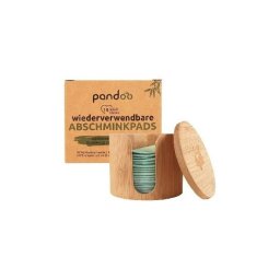 Pandoo Bio pamut mosható arctamponok 18 db bambusz tárolódobozban
