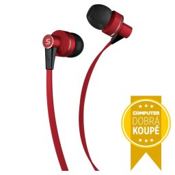 SEP 300 MIC RED MET HEADPHONES SENCOR