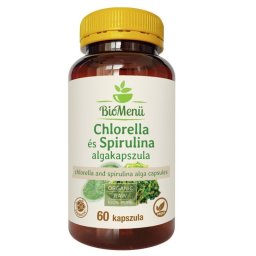 Biomenü Bio Chlorella és Spirulina alga kapszula - 60db