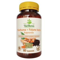 Biomenü Bio Kurkuma+Fekete bors kapszula - 60db