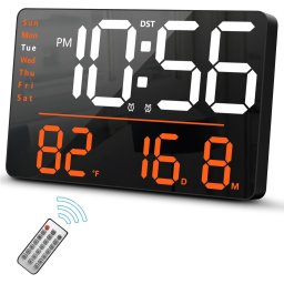 Digitális falióra ébresztőóra, NAPTÁR, HŐMÉRŐ