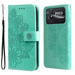 ART MANDALA Wallet tok Xiaomi Poco C40 zöld
