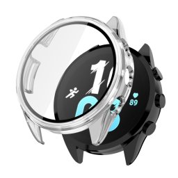 PC TELJES BORÍTÁS Műanyag borítás üveggel Garmin Forerunner 165 átlátszóhoz