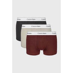 3PACK Calvin Klein Modern Cotton boxeralsók fekete-piros L