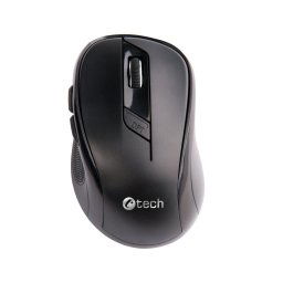 C-TECH egér WLM-02/Ergonomikus/optikai/jobbkezes/1 600 DPI/vezeték nélküli USB/fekete