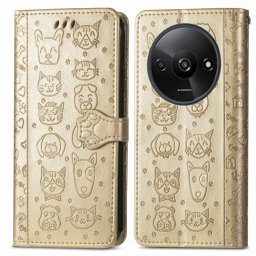 ART ANIMALS Tárcatáska Xiaomi Redmi A3 aranyhoz