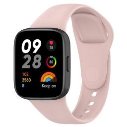 SILICONE Cserélhető szíj a Xiaomi Redmi-hez Watch 3 világos rózsaszín