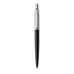 PARKER Golyóstoll, 0,7 mm, ezüst színű klip, bond street fekete tolltest, PARKER, "Royal Jotter", kék