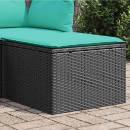 vidaXL fekete polyrattan kerti szék párnával 55 x 55 x 37 cm