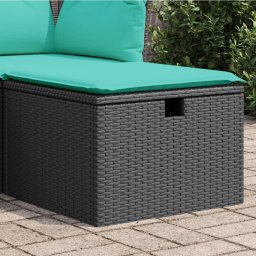 vidaXL fekete polyrattan kerti szék párnával 55 x 55 x 37 cm