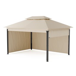 Blumfeldt Grandezza Cortina kerti pavilon 3x4 m, időjárásálló, porfestett, oldalsó redőnyök (GDI17-Grandezza3x4BE)