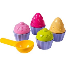 Muffin homokozó játékszett, homokozó forma X