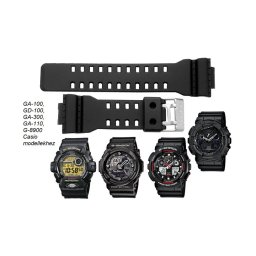 GA-100 GD-100 GA-300 GA-110 G-8900 Casio fekete műanyag szíj