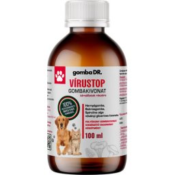 Gomba Dr. VÍRUSTOP folyékony gombakivonat kutyáknak és macskáknak 100 ml