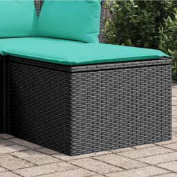 vidaXL fekete polyrattan kerti szék párnával 55 x 55 x 37 cm