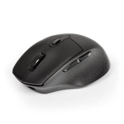 PORT újratölthető egér kettős vezeték nélküli csatlakozással, BT, 2, 4 GHz, USB-A/C, fekete