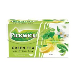 Zöld tea 20 filter/doboz 37,5 g Pickwick Zöld tea variációk borsmenta/jázmin/citrom/natúr