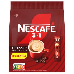 Kávé instant, 24 x 16,5g, 3in1 Nescafé Classic