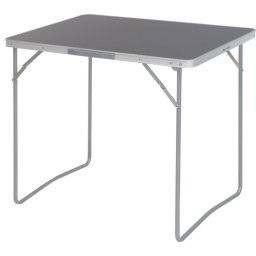 Kemping asztal hordozófüllel, összecsukható, 80 x 60 x 69 cm, szürke