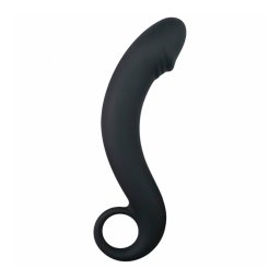 EasyToys Curved Dong - szilikon anál dildó, fekete