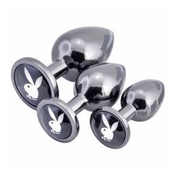 Playboy - Anál Plug Szett - 3 Részes, Ezüst