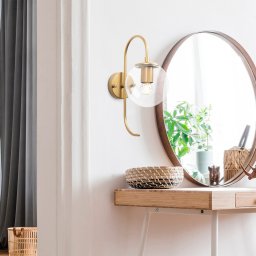 Opviq , 942FLG2127 , Jewel - 10560 , Fényes arany Színű , Fali lámpa , E14