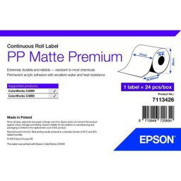 PP Matte Label Premium, Cont. Tekercs, 51mm x 29mm