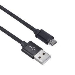 Solight USB kábel, USB 2.0 A csatlakozó - USB B mikrocsatlakozó, buborékcsomagolás, 1m