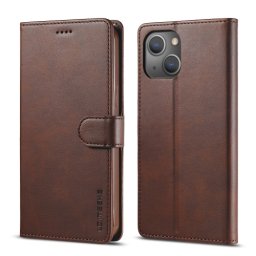 IMEEKE Wallet tok Apple iPhone 13 mini sötétbarna