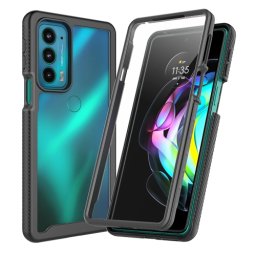 DUAL Kétoldalas borítás Motorola Edge 20 fekete fóliával