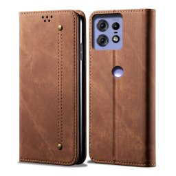 DENIM pénztárca huzat Motorola Edge 50 Pro barna
