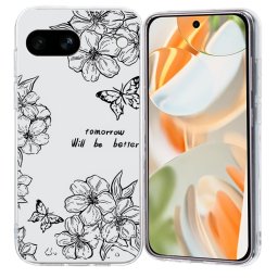 ART TPU Védőburkolat Google Pixel 9a BUTTERFLY FLOWER