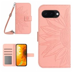 ART SUNFLOWER Pénztárca tok húzózsinórral Google Pixel 9a rózsaszín színhez