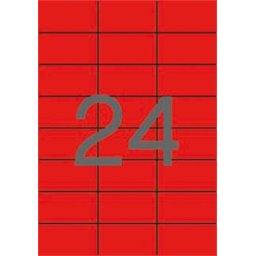APLI Etikett, 70x37 mm, színes, APLI, piros, 480 etikett/csomag