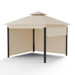 Blumfeldt Grandezza Cortina kerti pavilon 3x3 m, időjárásálló, porfestett, oldalsó redőnyök (GDI17-Grandezza3x3BE)