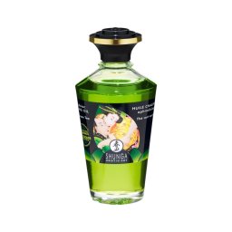 Shunga - melegítő masszázsolaj - zöld tea (100 ml)