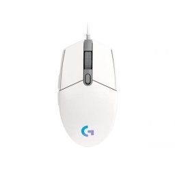 Egér, vezetékes, optikai, USB, gaming, LOGITECH, \G102 Prodigy\, fehér