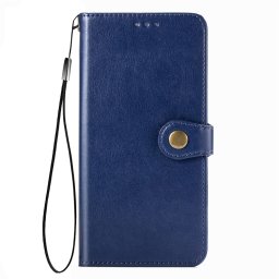 LEATHER BUCKLE Pénztárca Xiaomi Poco X3 NFC / X3 Pro kék
