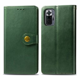 LEATHER BUCKLE Wallet Xiaomi Redmi Note 10 Pro zöld