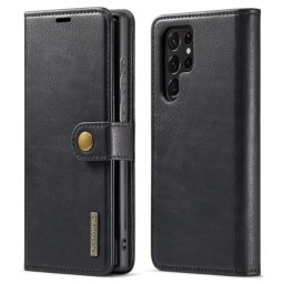 DG.MING Wallet tok 2 az 1-ben Samsung Galaxy S22 Ultra 5G fekete